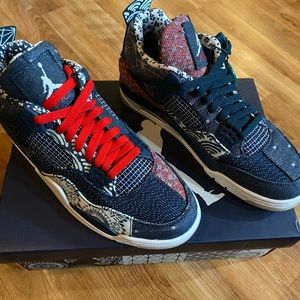 Never Worn (BNWB) Nike Air Jordan 4 Retro SE Deep Ocean/Fire Red Rail Authentic